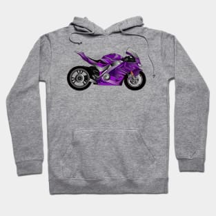 Cute sports motorcycle cartoon Hoodie